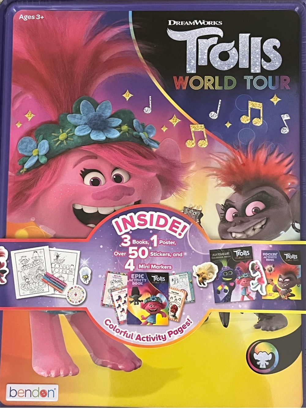 [NWT]  Dreamworks Trolls World Tour Coloring Activity for Ages 3+